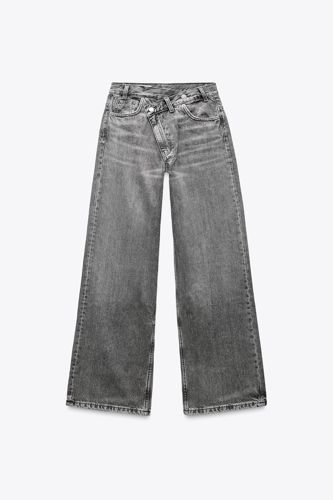 High Rise Crossover Baggy Jeans