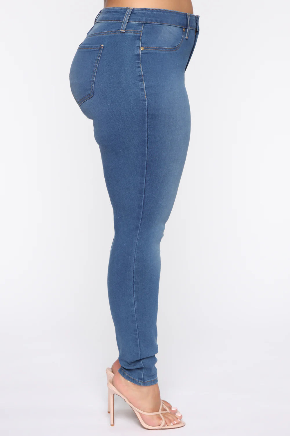 High Waist Stretch Skinny Denim Jeans