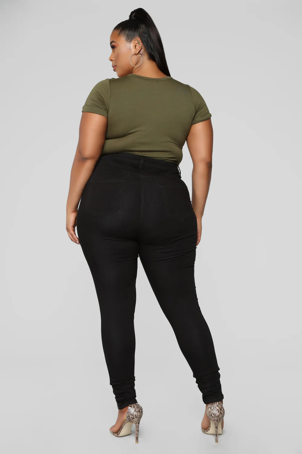 High Waist Stretch Skinny Denim Jeans