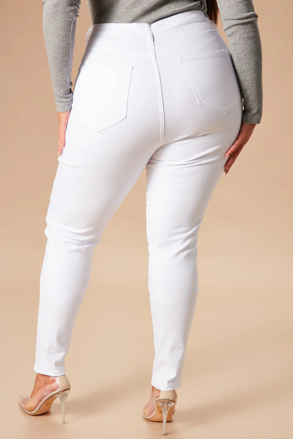High Waist Stretch Skinny Denim Jeans