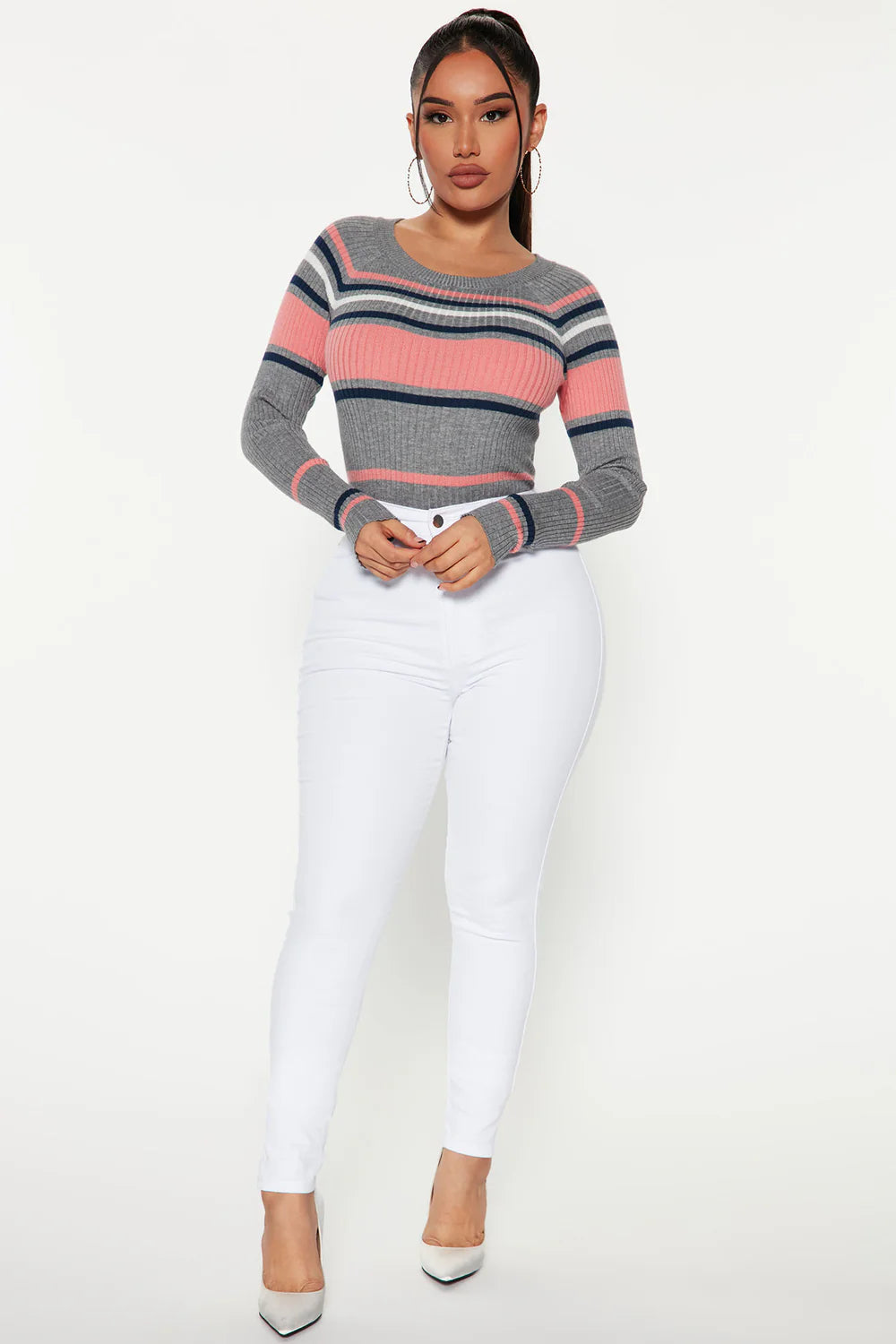 High Waist Stretch Skinny Denim Jeans