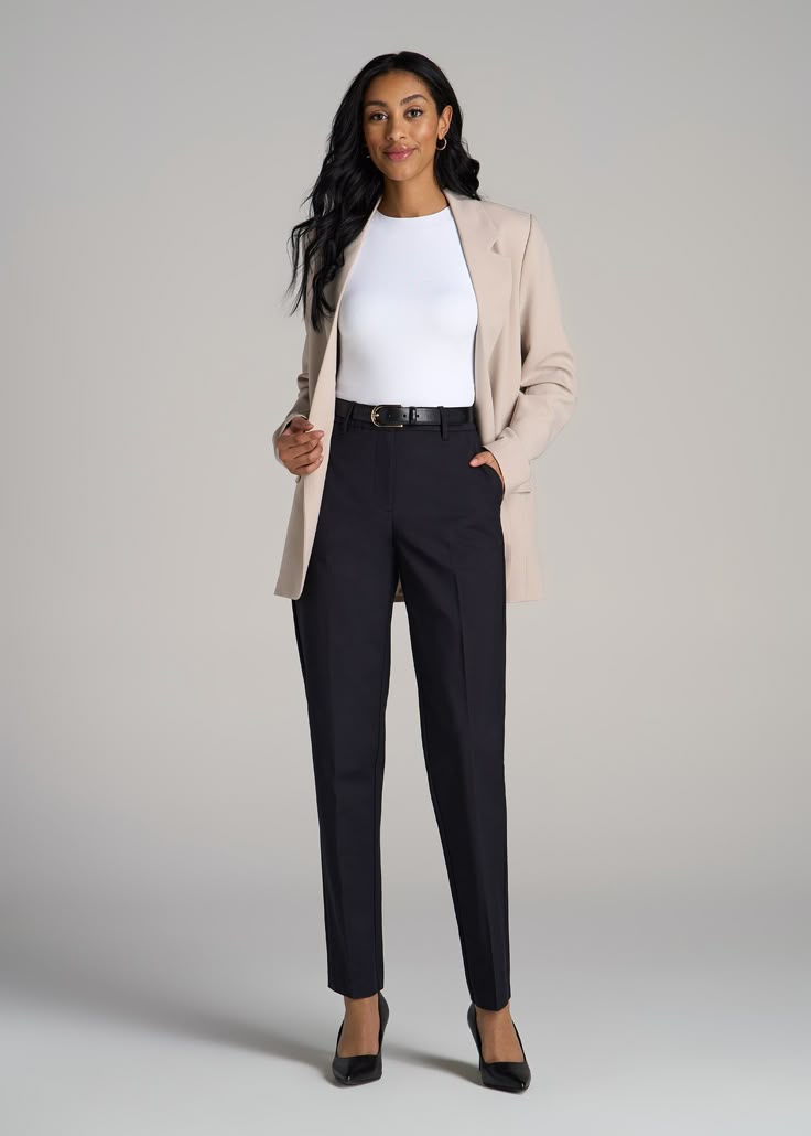 High Waist Straight Leg Trousers