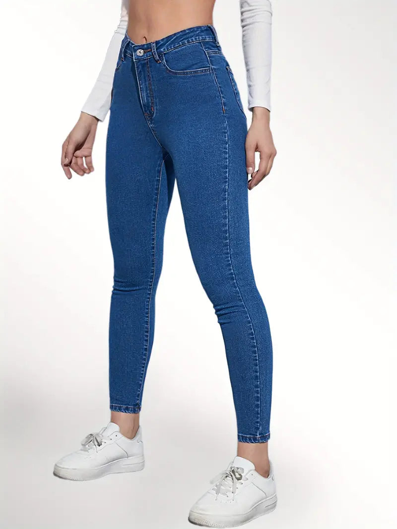 High Rise Skinny Jeans with Slim Fit