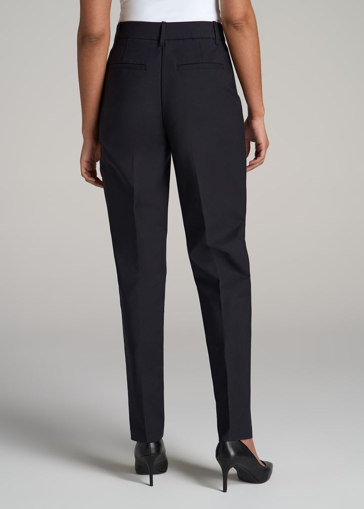 High Waist Straight Leg Trousers
