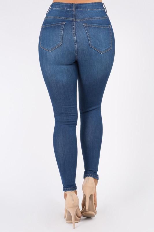 Ripped Blue Denim Jeans