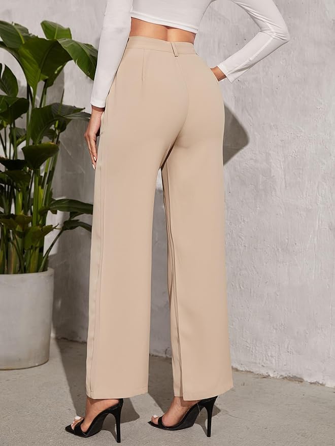 Hose mit hoher Taille und weitem Bein