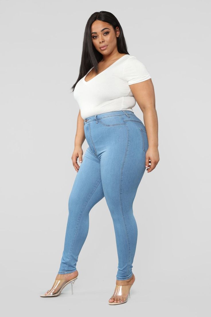 High Waist Stretch Skinny Denim Jeans