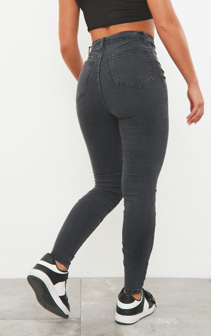 Mid Waist Skinny Jeans