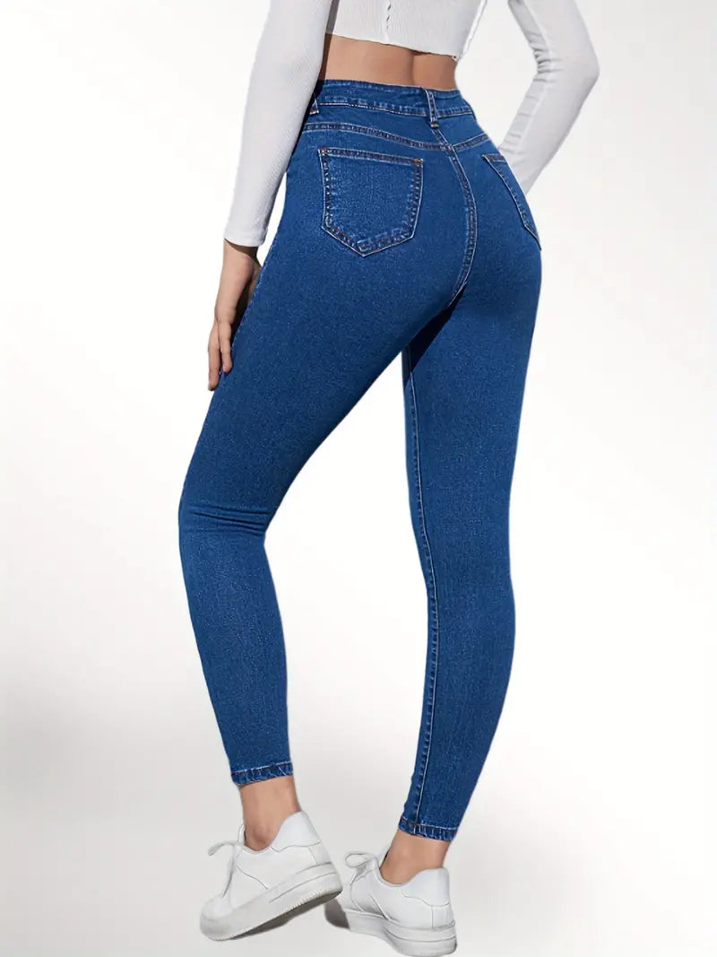 High Rise Skinny Jeans with Slim Fit