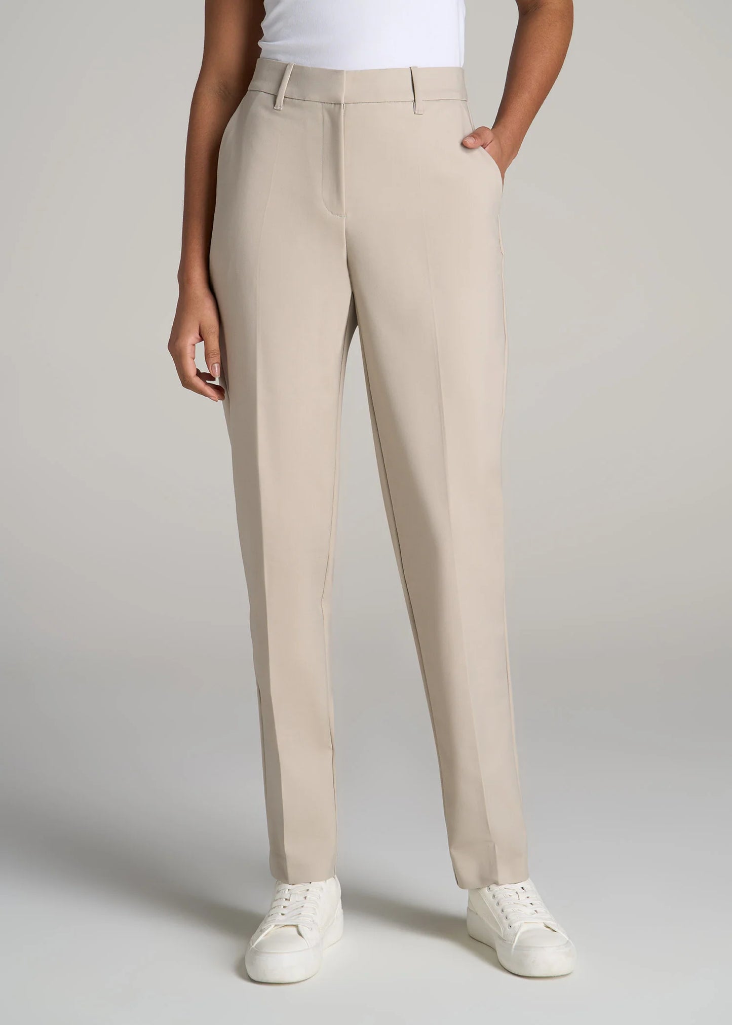 High Waist Straight Leg Trousers