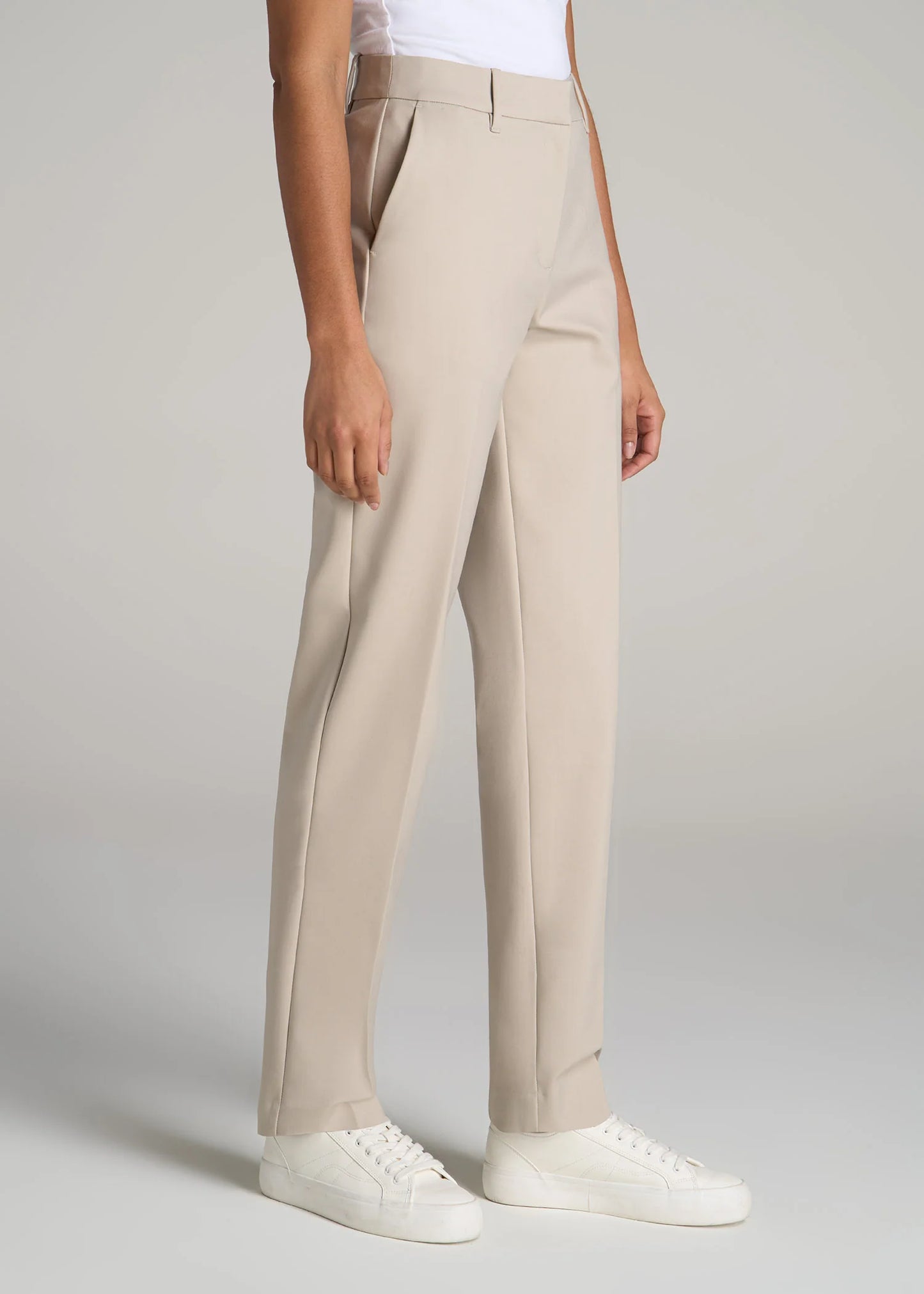 High Waist Straight Leg Trousers
