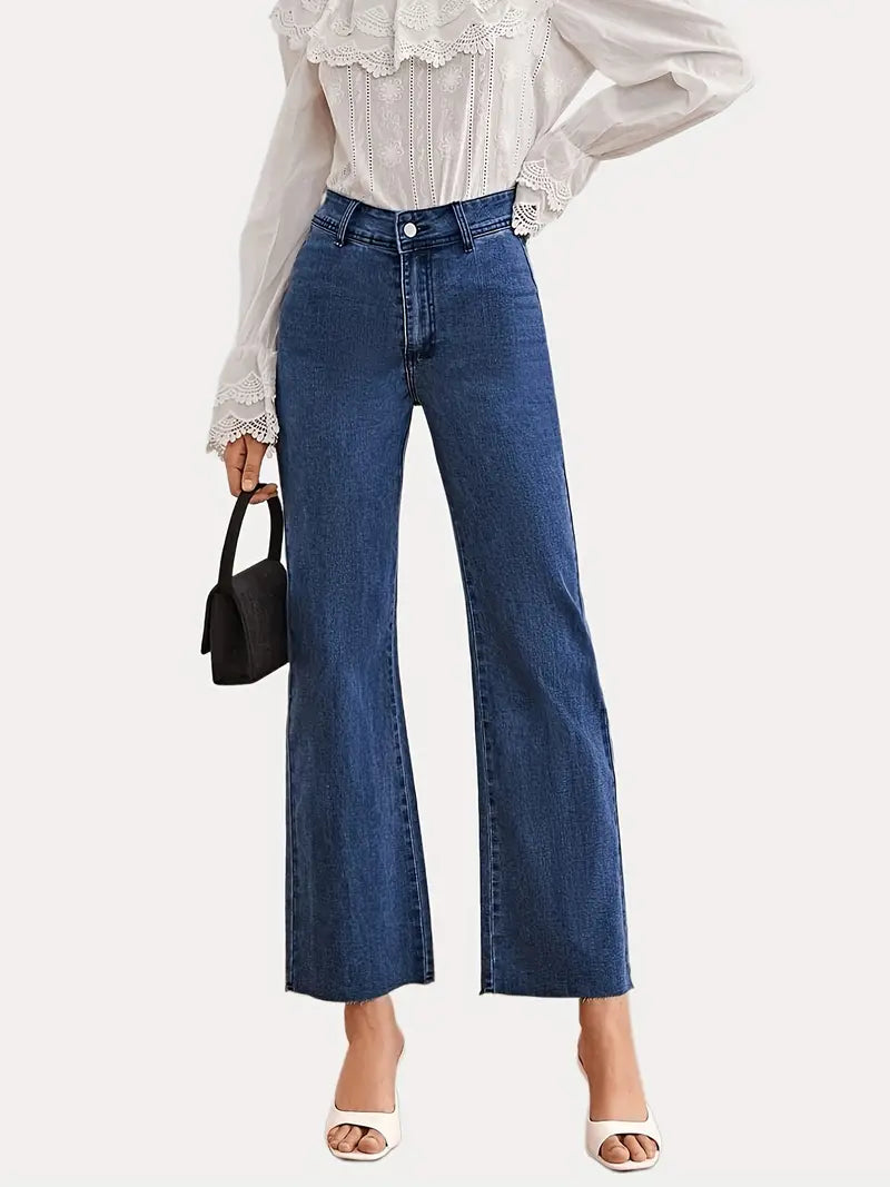 Loose Fit Wide Leg High Waist Denim