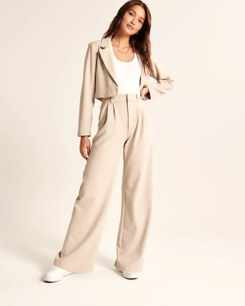 Wide Leg High Waist Trousers