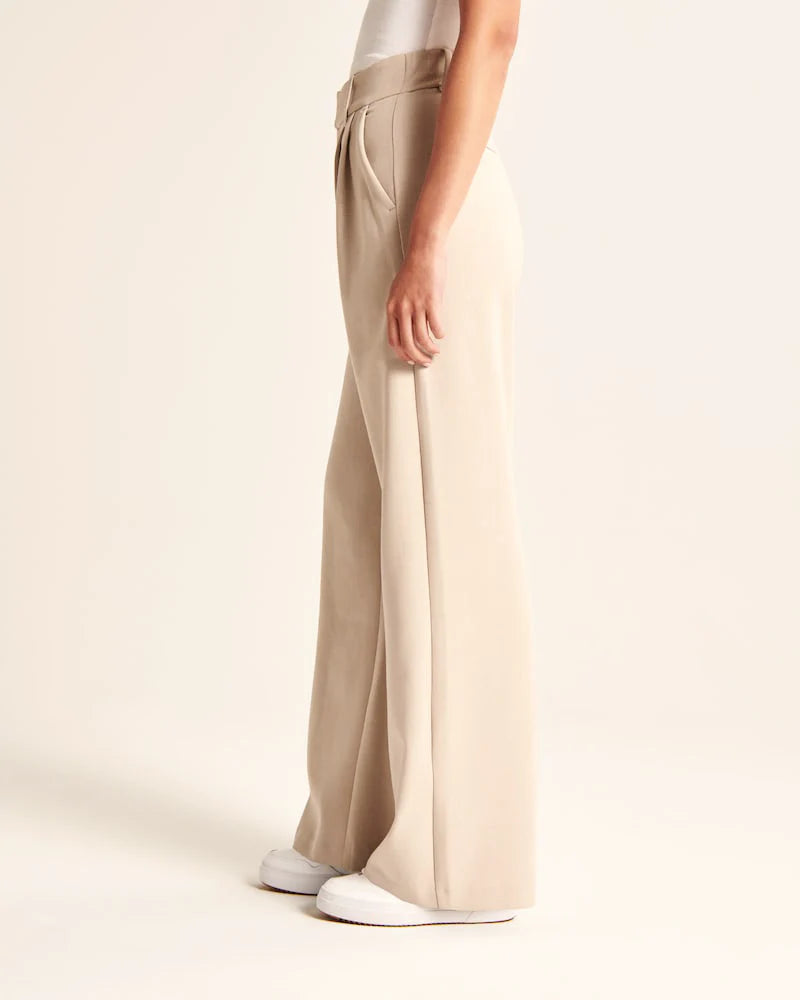 Wide Leg High Waist Trousers