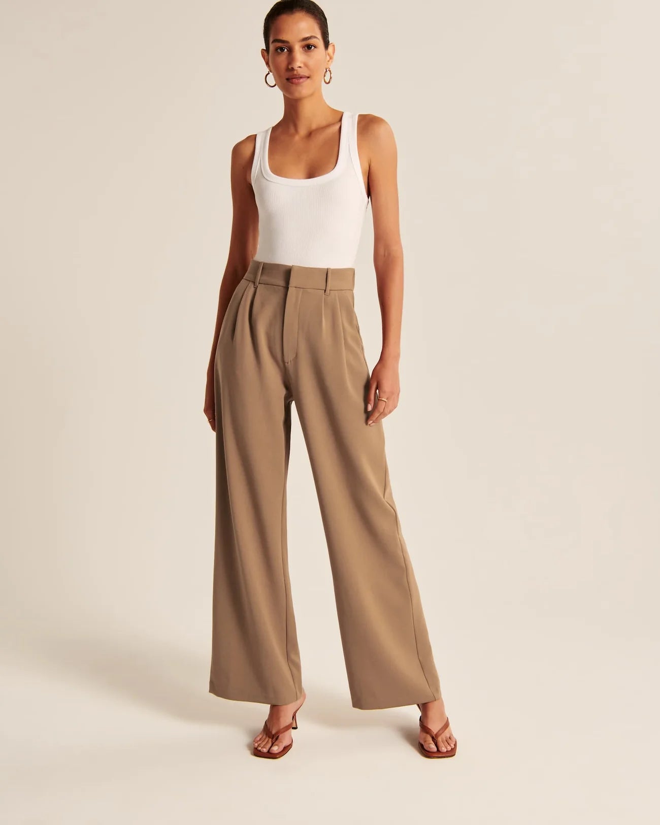 Wide Leg High Waist Trousers