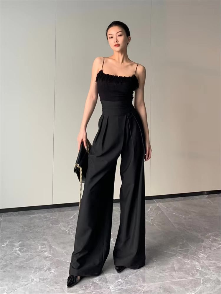 Wide Leg Drooping Pants