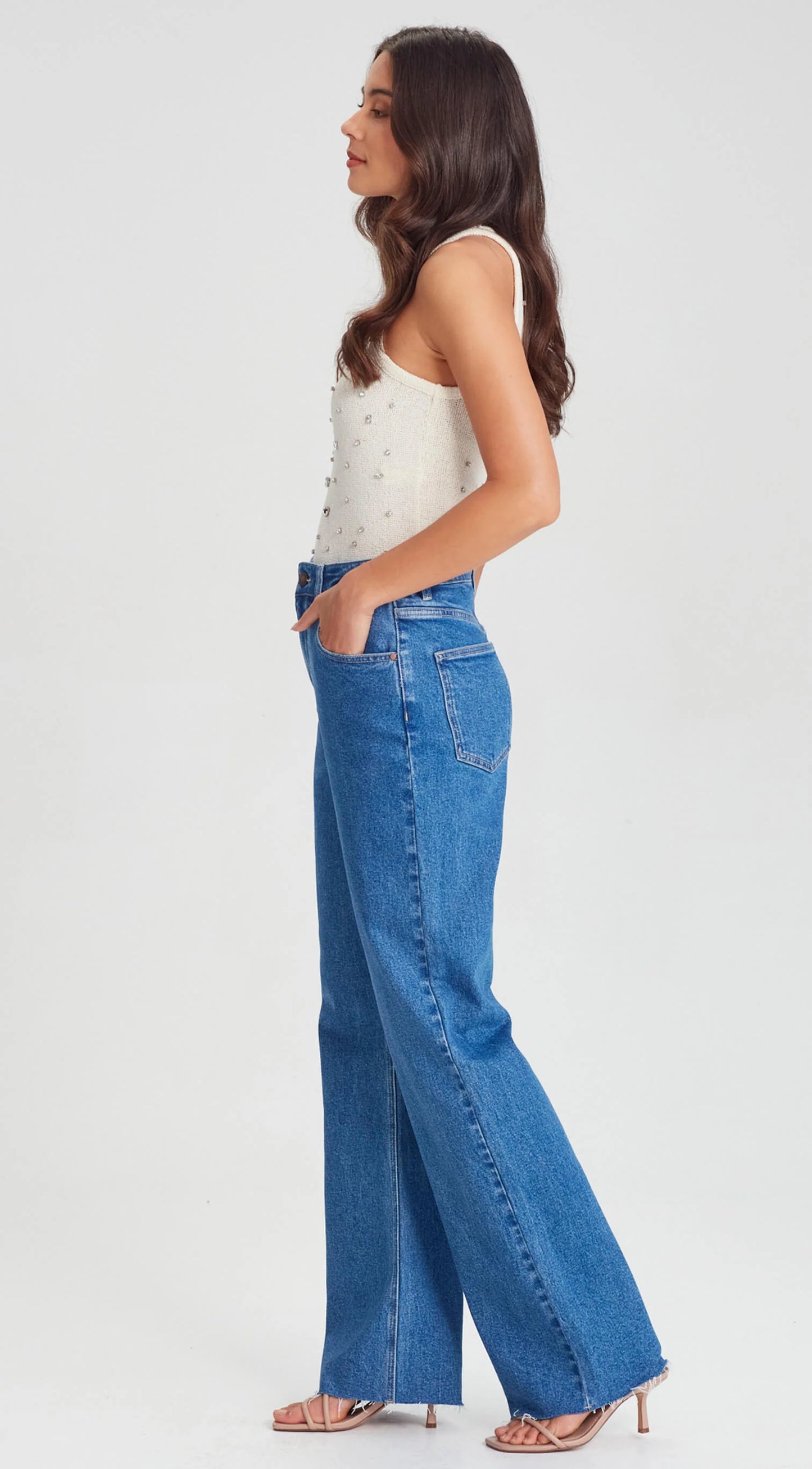 High Rise Wide Leg Jeans
