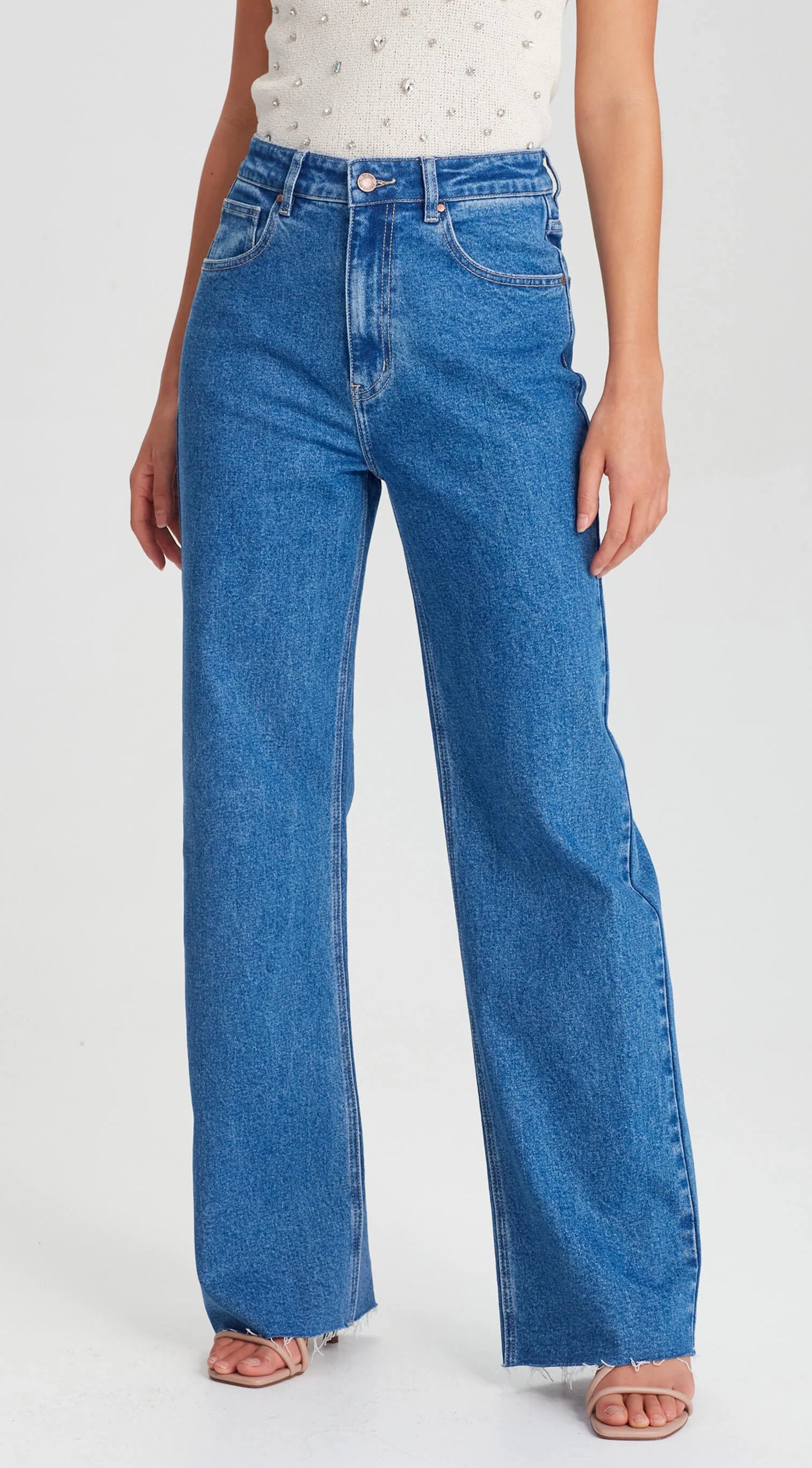 High Rise Wide Leg Jeans