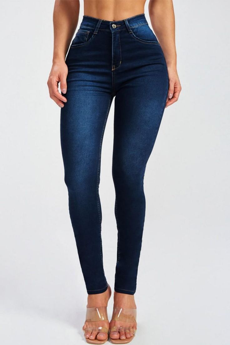 High-Waisted Stretch Skinny Jeans