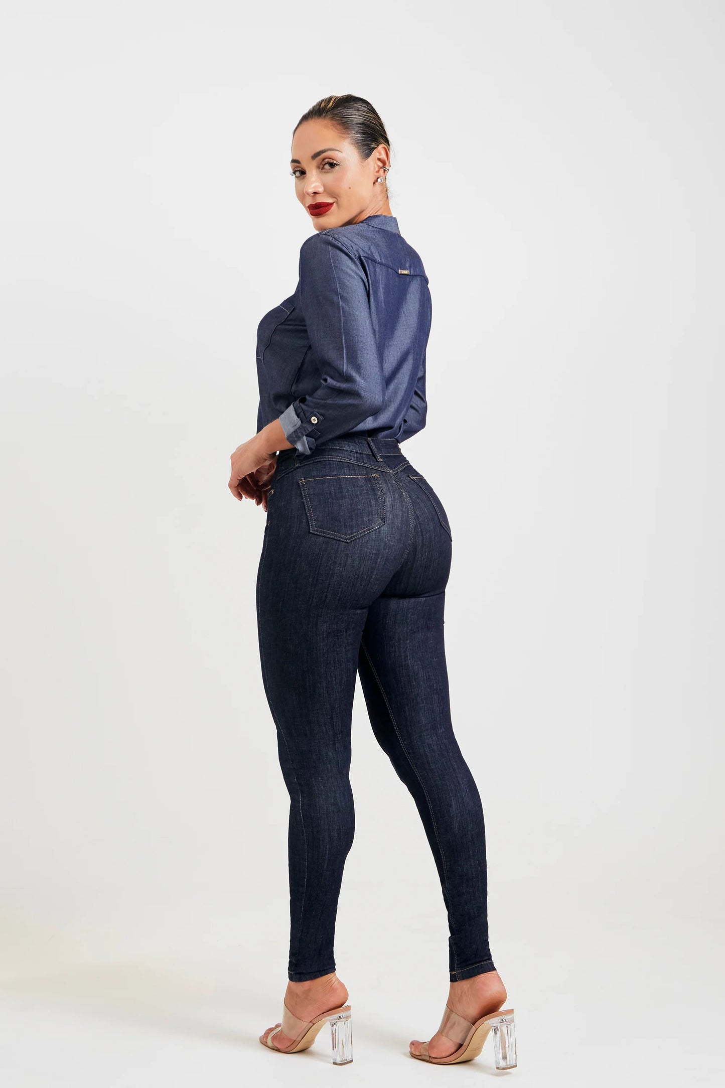 High-Waisted Stretch Skinny Jeans