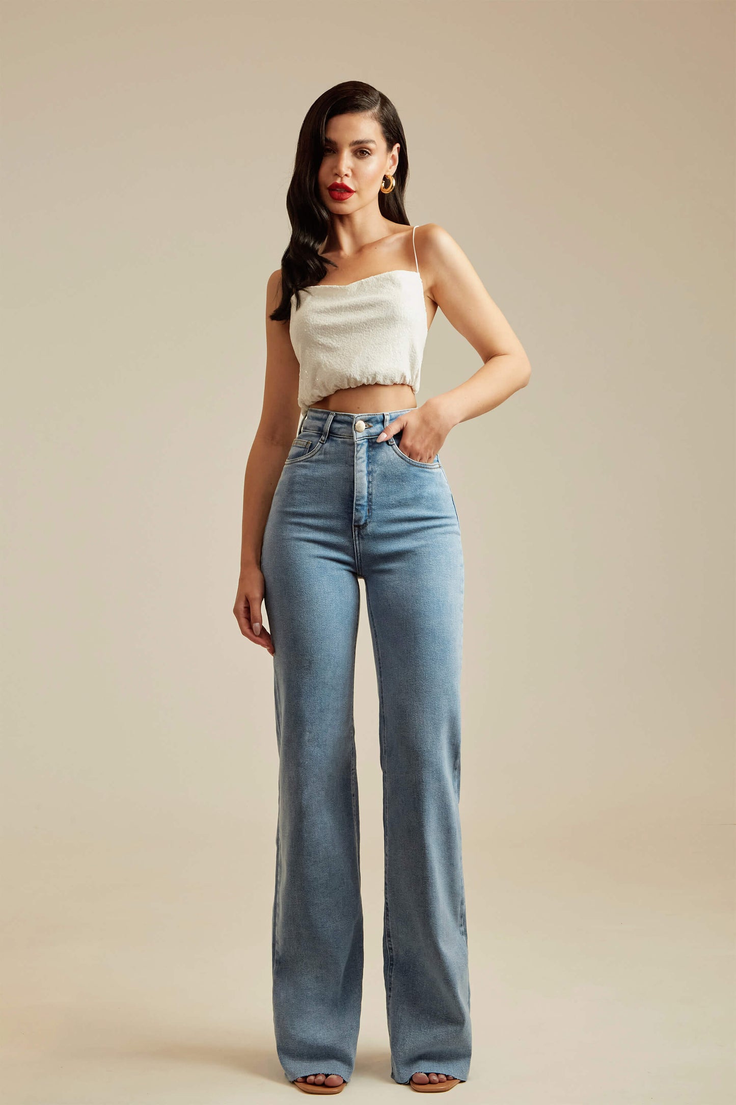 High Rise Wide Leg Jeans