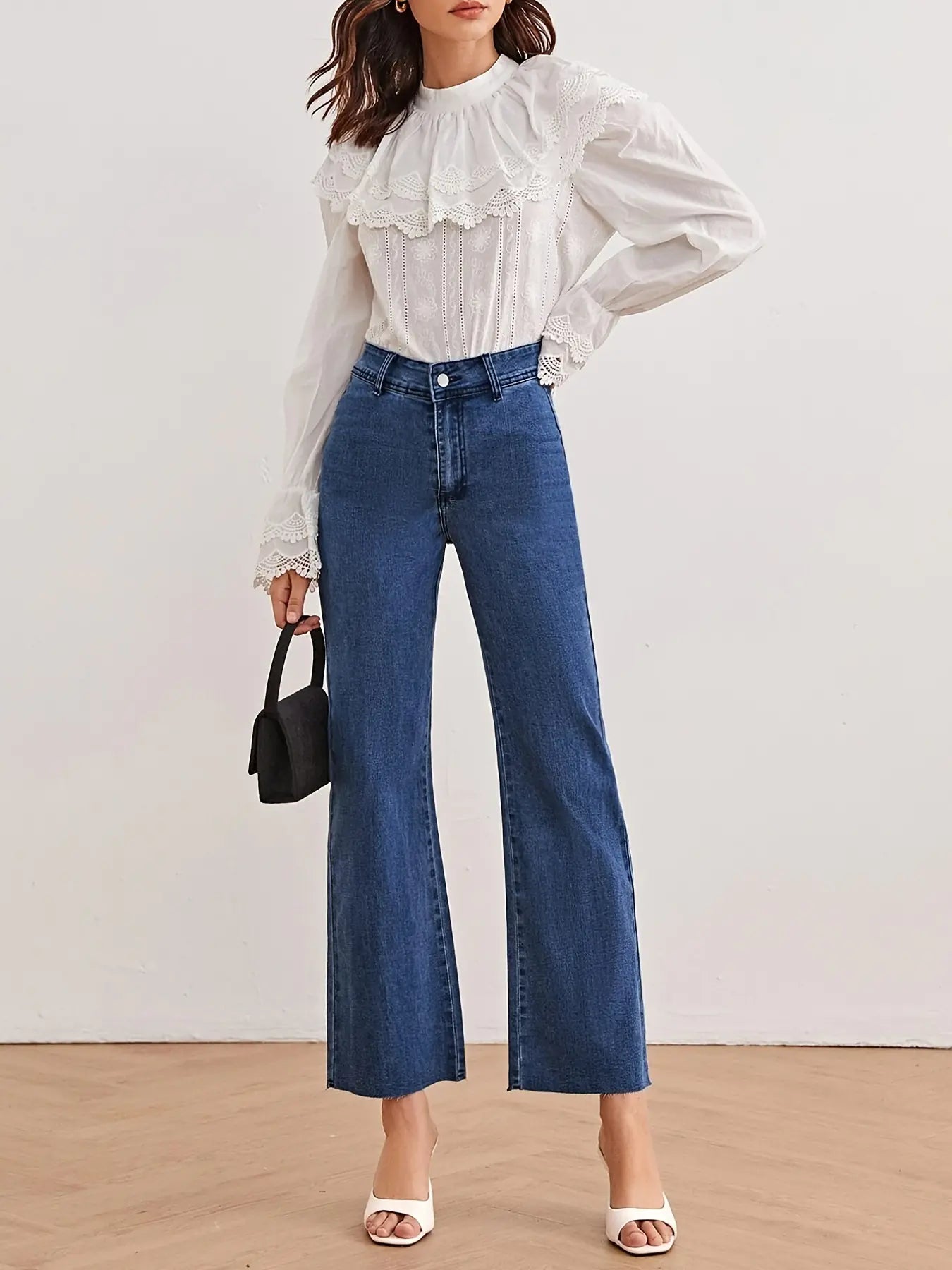 Loose Fit Wide Leg High Waist Denim