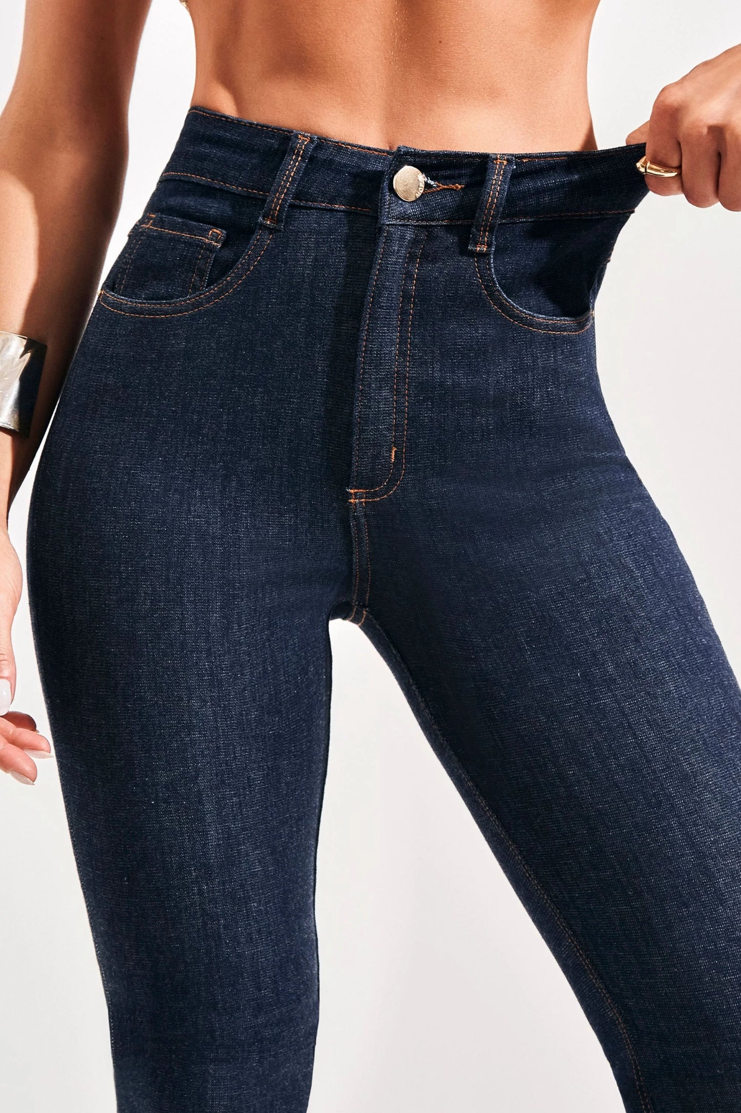 High-Waisted Stretch Skinny Jeans