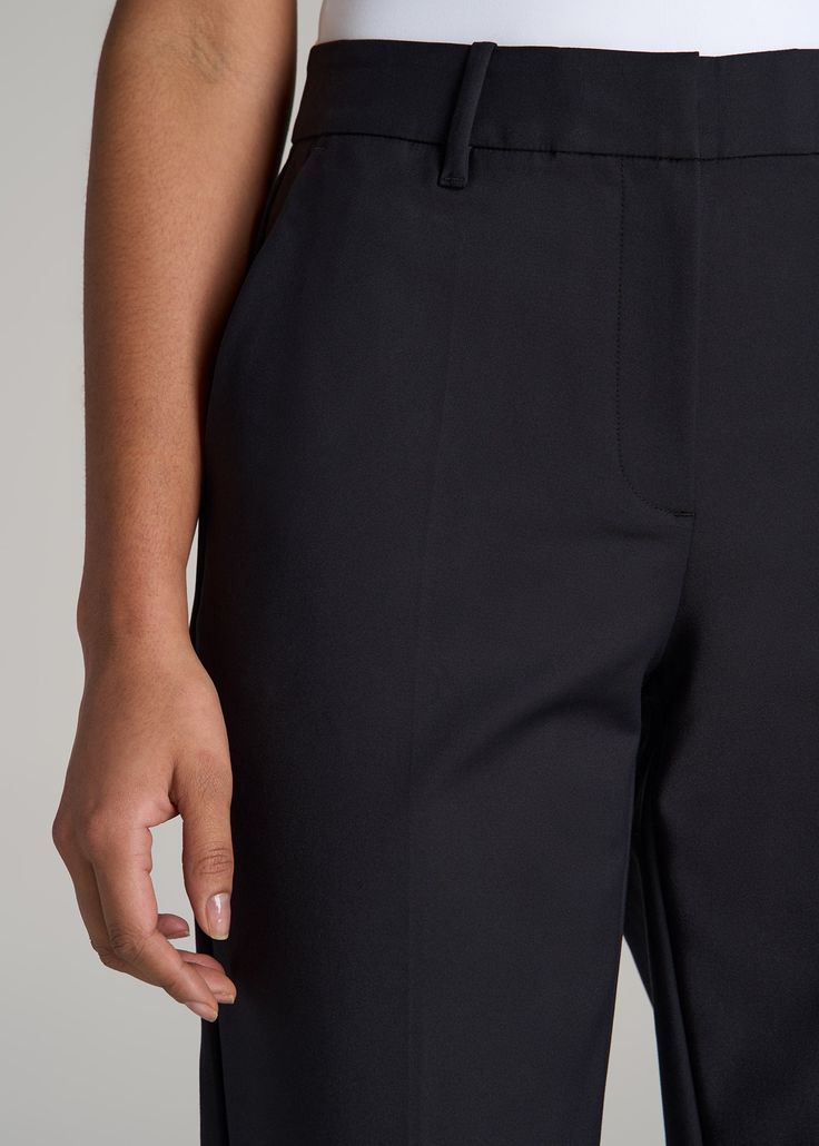 High Waist Straight Leg Trousers