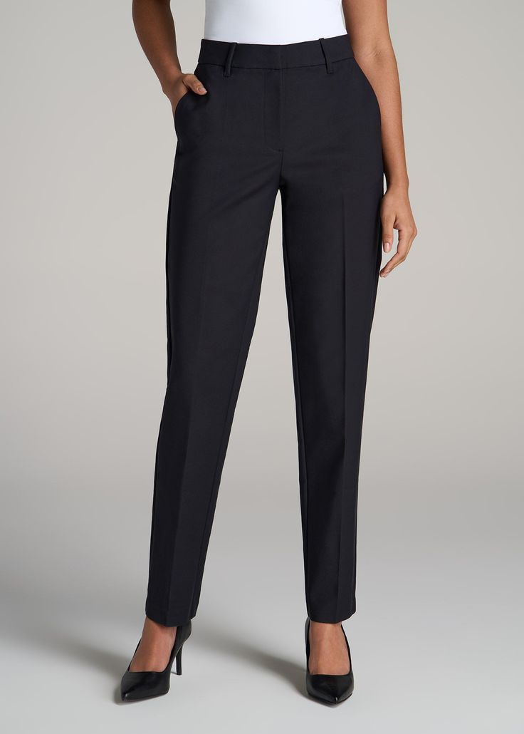 High Waist Straight Leg Trousers