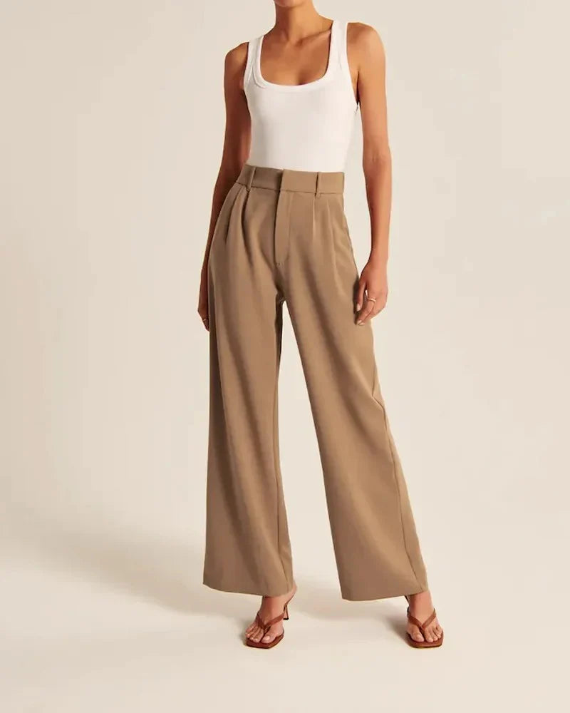 Wide Leg High Waist Trousers