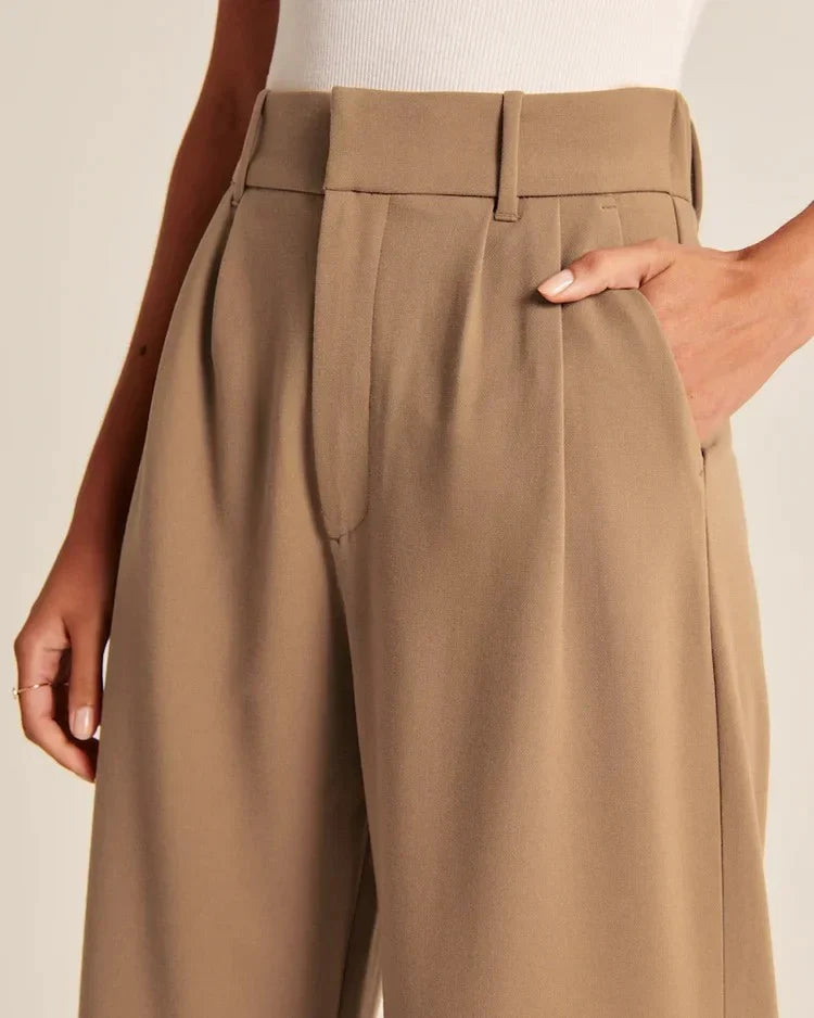 Wide Leg High Waist Trousers