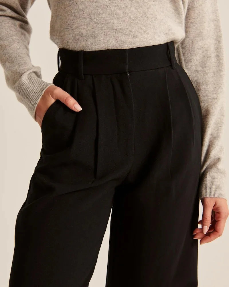 Wide Leg High Waist Trousers