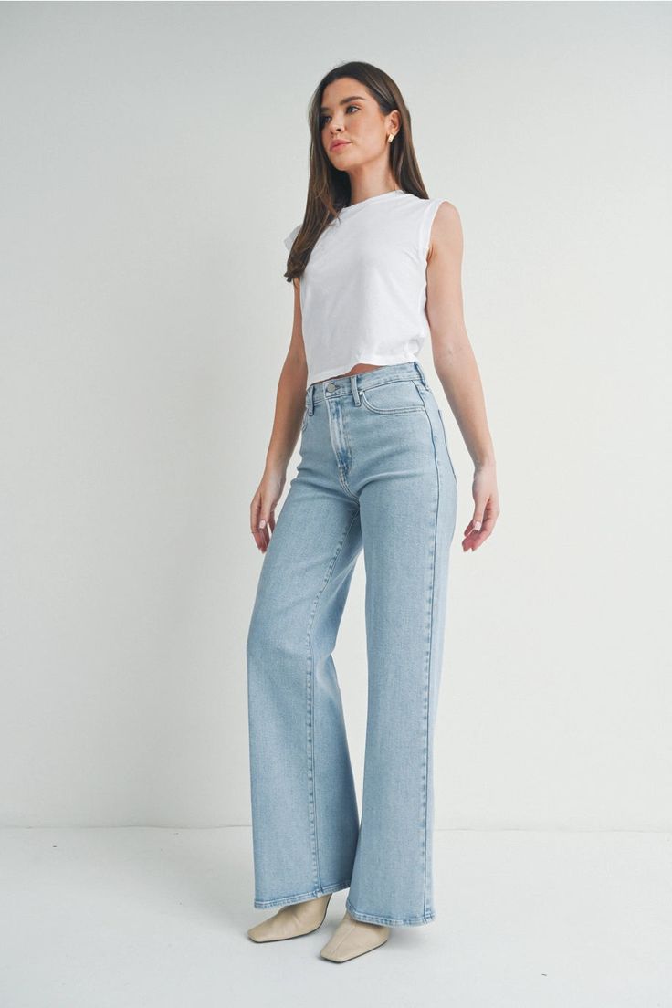 High Waist Wide Leg Jeans