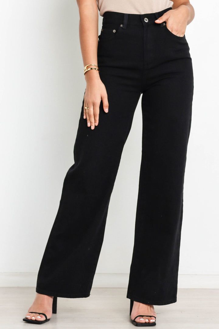 High Rise Wide Leg Jeans