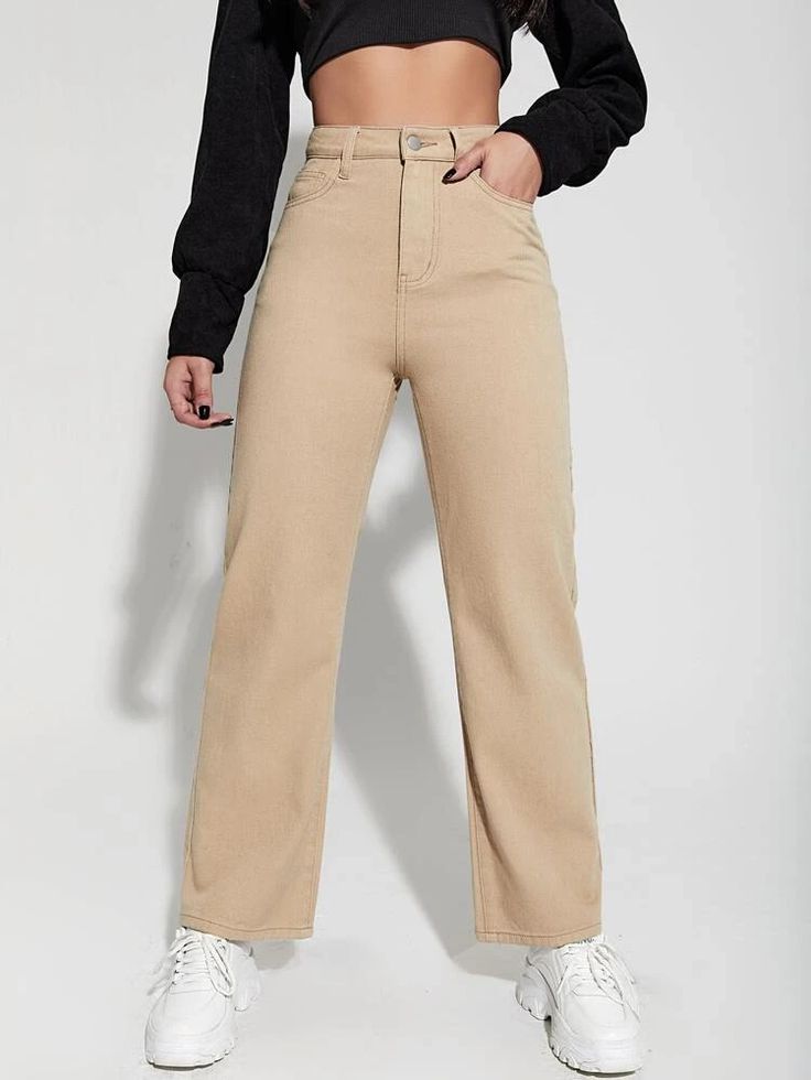 High Waist Stretch Loose Jeans