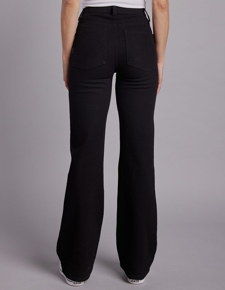 High Waist Slim-fit Stretch Flare Jeans