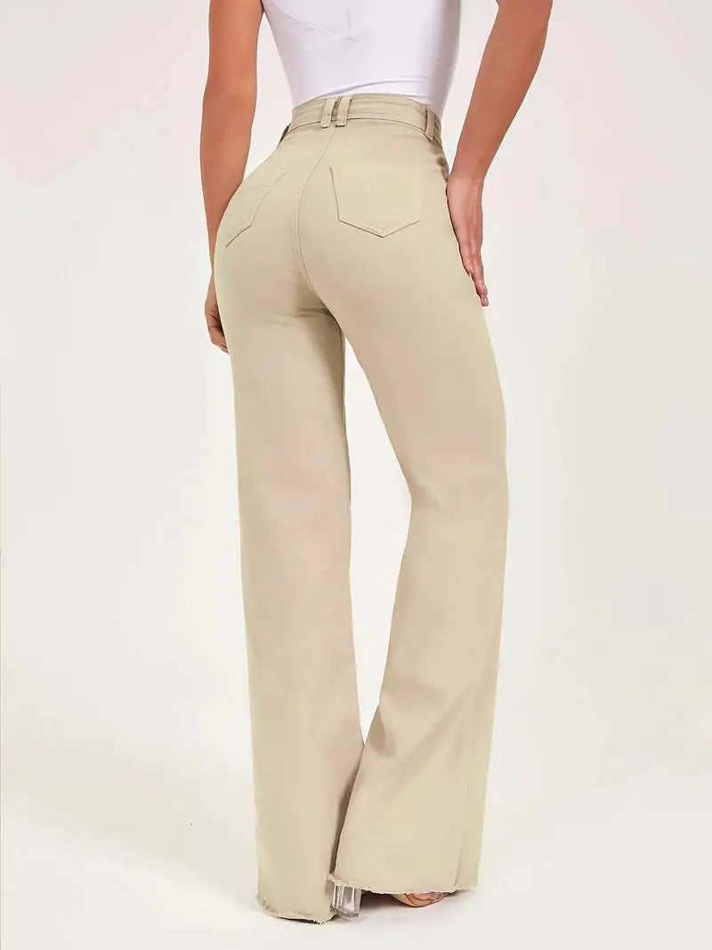 High Waist Slim Fit Flare Jeans