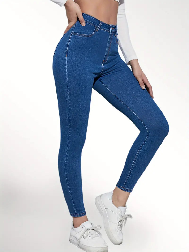 High Rise Skinny Jeans with Slim Fit