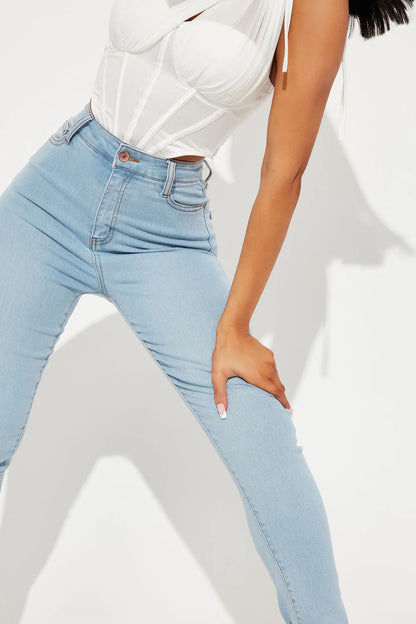 High-Waisted Stretch Skinny Jeans