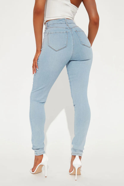 High-Waisted Stretch Skinny Jeans