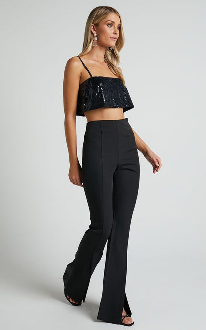 High Waist Slimming Flared Pants