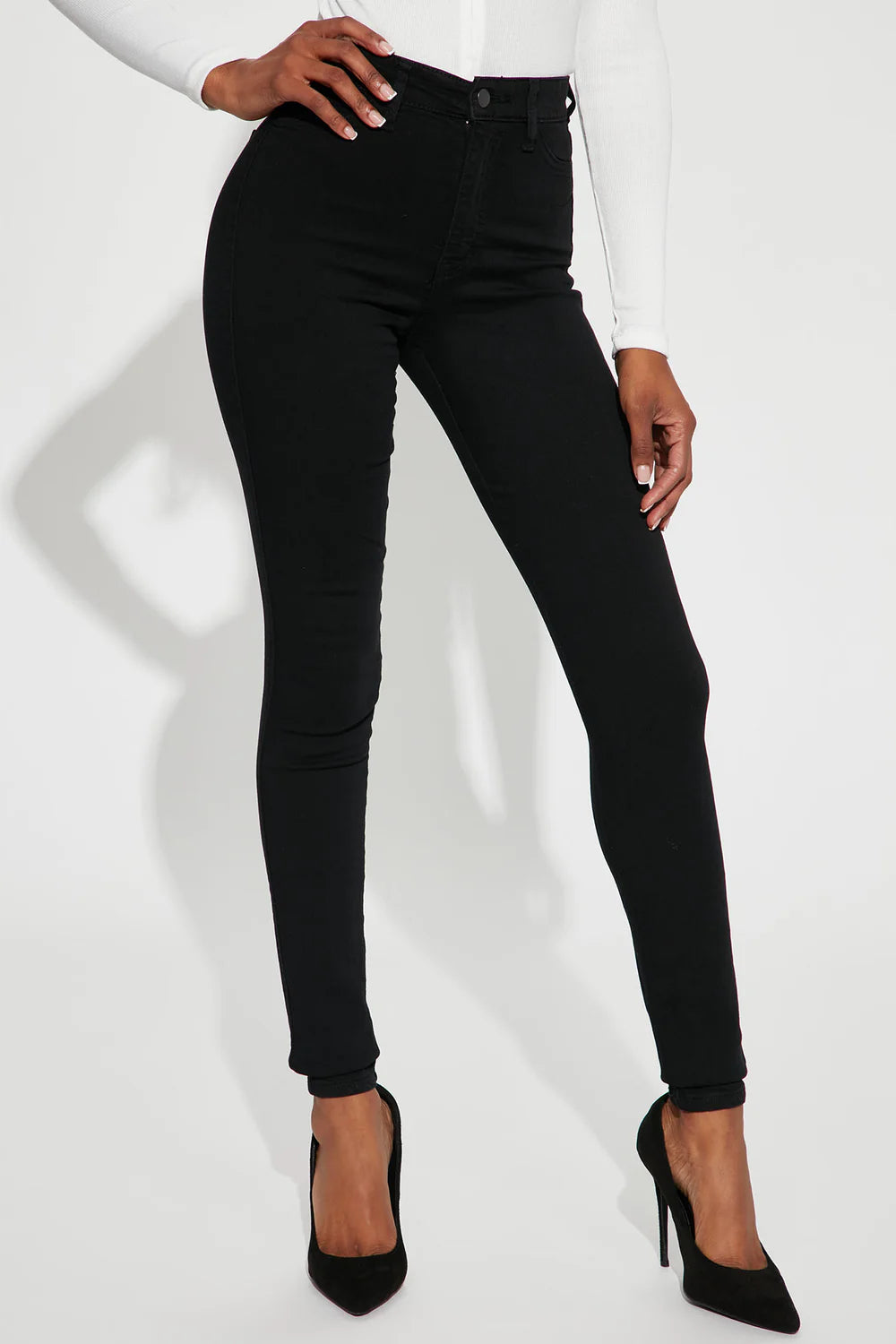 Mid Waist Skinny Jeans