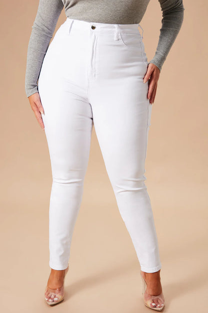 High Waist Stretch Skinny Denim Jeans