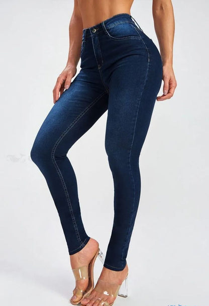 High-Waisted Stretch Skinny Jeans