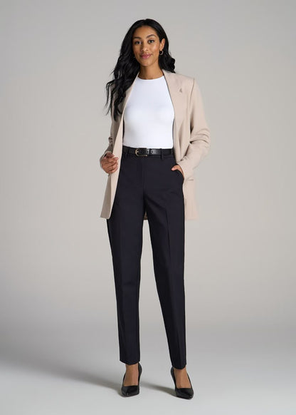 High Waist Straight Leg Trousers