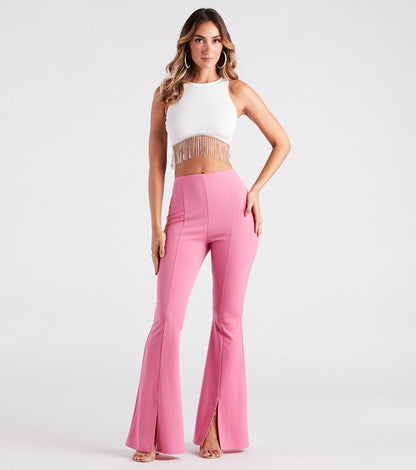 High Waist Slimming Flared Pants