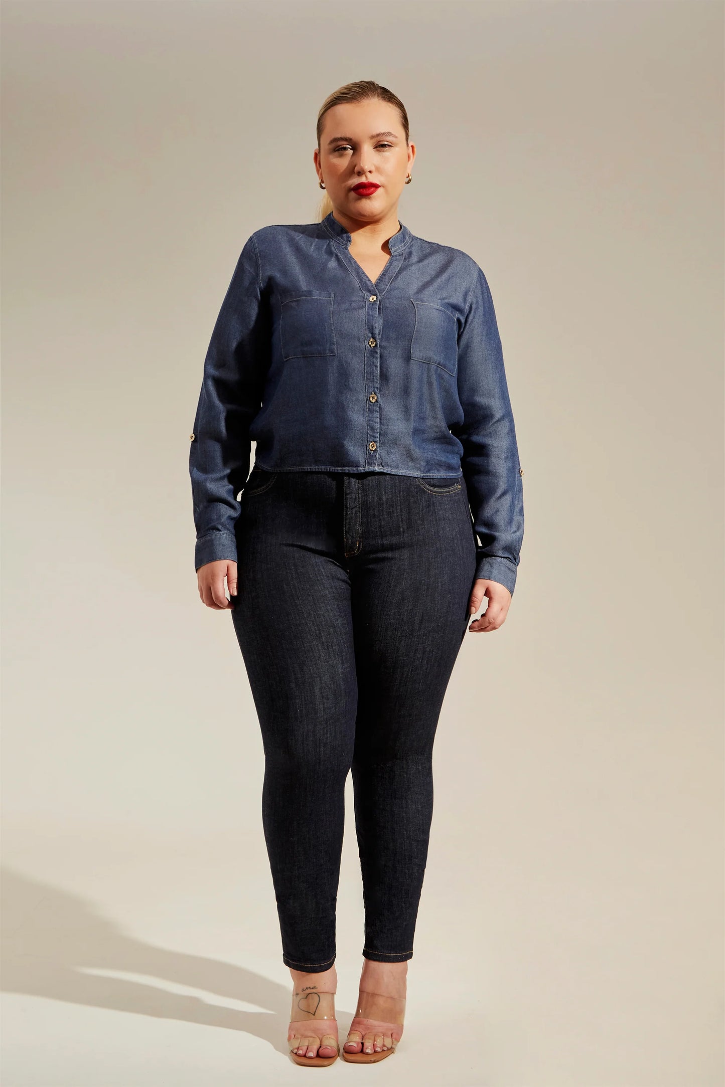 High-Waisted Stretch Skinny Jeans