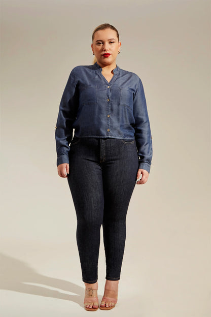 High-Waisted Stretch Skinny Jeans