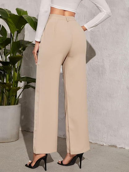 Hose mit hoher Taille und weitem Bein