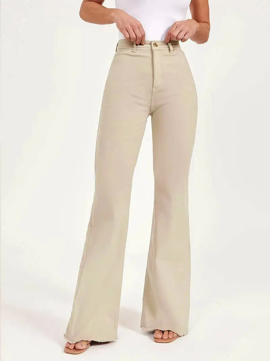 High Waist Slim Fit Flare Jeans
